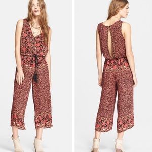 Free People floral culottes romper jumpsuit